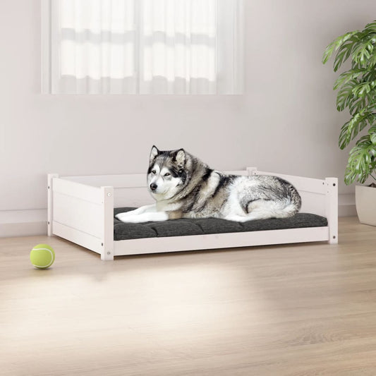 Dog Bed White 105,5x75,5 x 11.0 " Solid Pine Wood