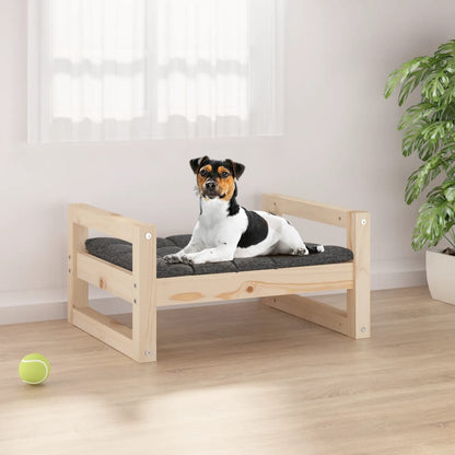 Dog Bed Natural Pine Solid pine wood 21.9x17.9x11.0 in Durable