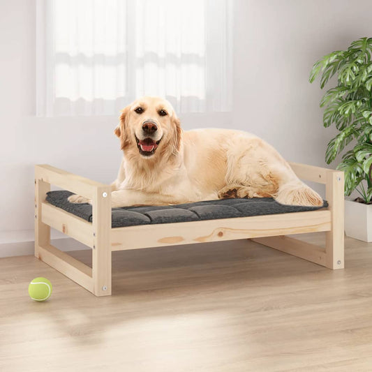 Dog Bed Natural Wood Solid pine wood 29.7x21.9x11.0 in Simple