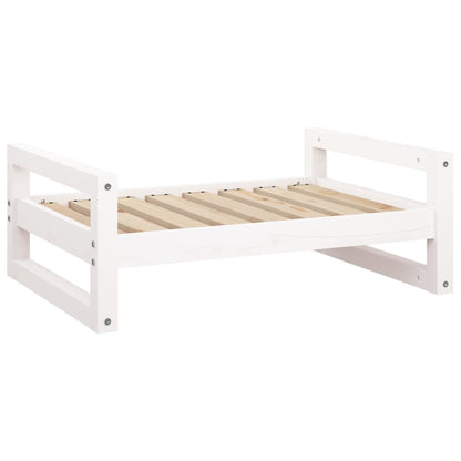 Dog Bed White Solid Pine Wood Medium Dog Bed Rectangular
