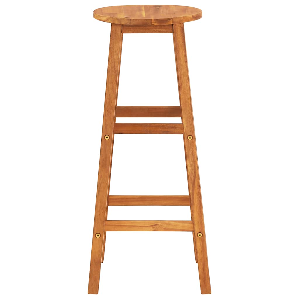 Bar Stools 8 pcs Solid Wood Acacia