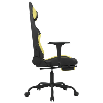 Gaming Chair Black and light green Polyester, metal, plywood, plastic