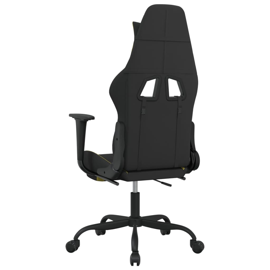 Gaming Chair Black and light green Polyester, metal, plywood, plastic