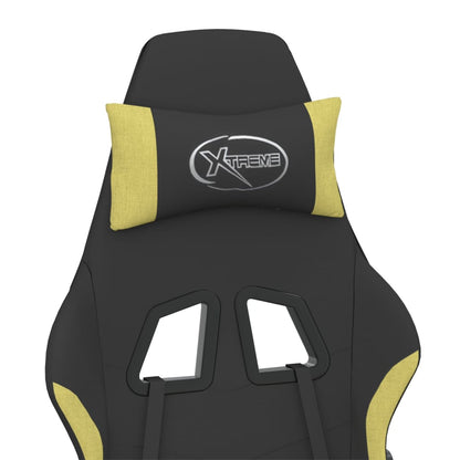 Gaming Chair Black and light green Polyester, metal, plywood, plastic