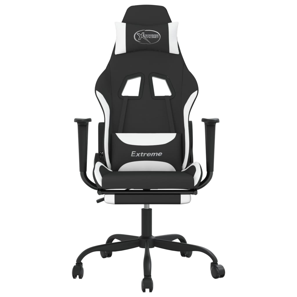 Gaming Chair Black and White