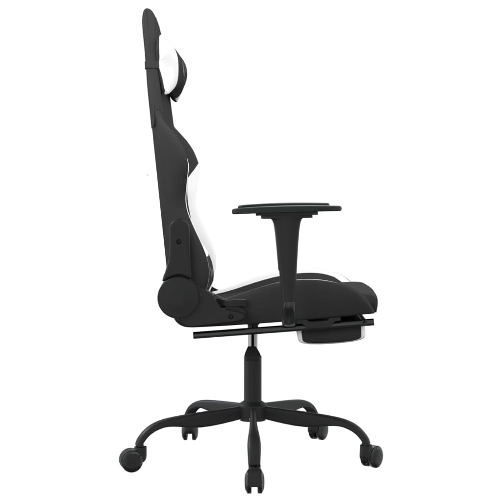 Gaming Chair Black and White