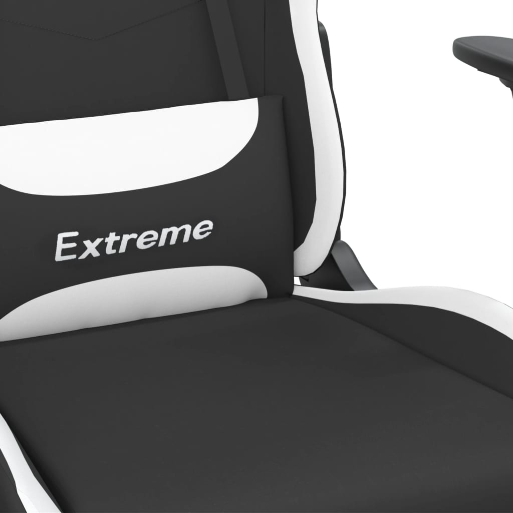 Gaming Chair Black and White