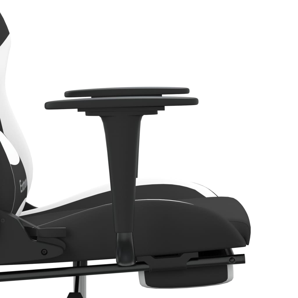 Gaming Chair Black and White