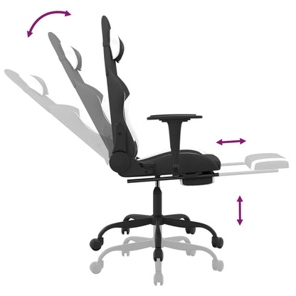Gaming Chair Black and White