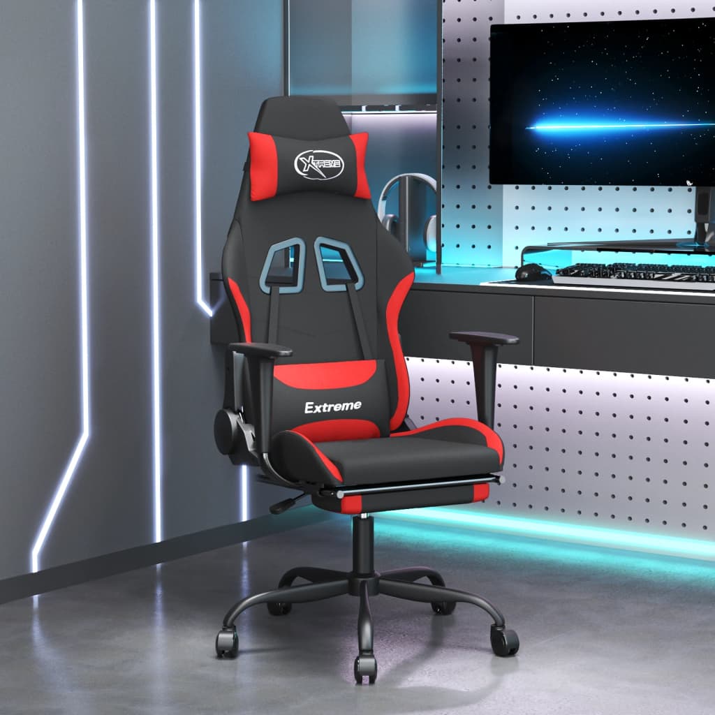Gaming Chair Black and red Polyester, Metal, Plywood, Foam Standard
