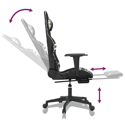 Gaming Chair Black and Camouflage