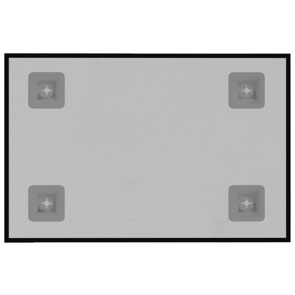 Wall-mounted Magnetic Board Black 15.7"x11.8" Tempered Glass