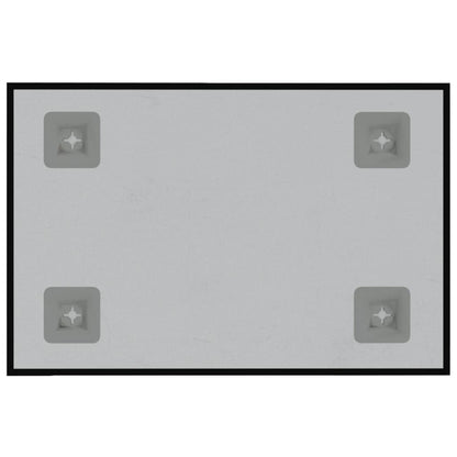 Wall-mounted Magnetic Board Black 15.7"x11.8" Tempered Glass