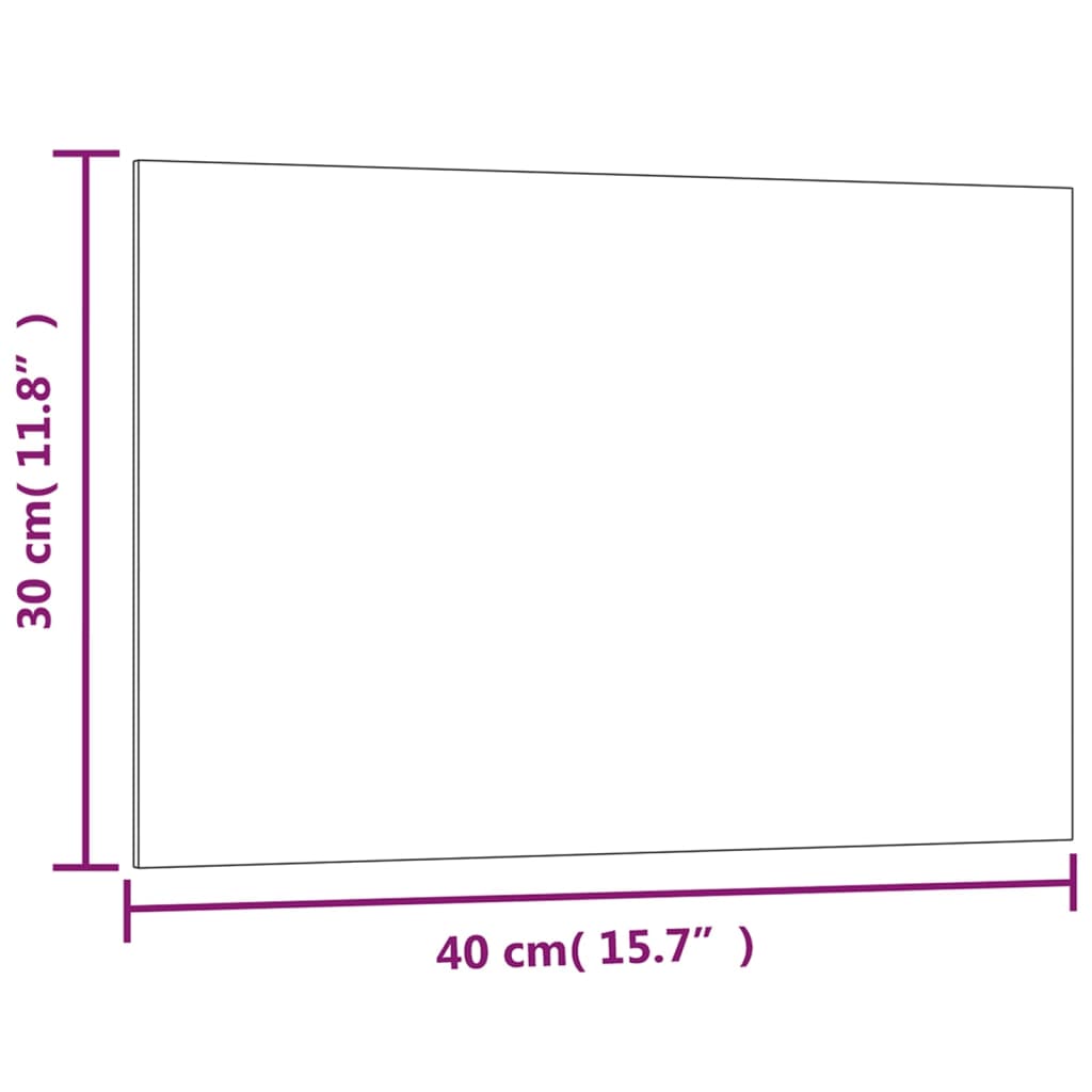 Wall-mounted Magnetic Board Black 15.7"x11.8" Tempered Glass