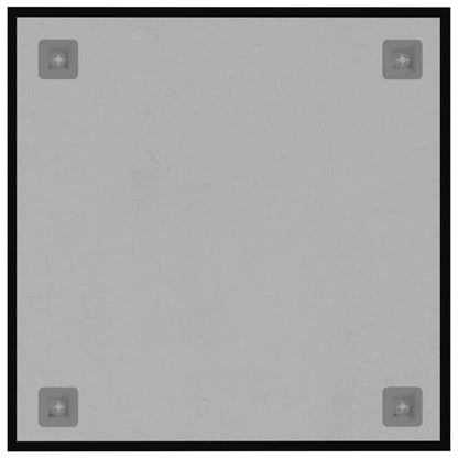 Wall-mounted Magnetic Board Black 15.7"x15.7" Tempered Glass