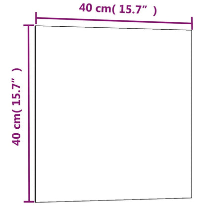 Wall-mounted Magnetic Board Black 15.7"x15.7" Tempered Glass