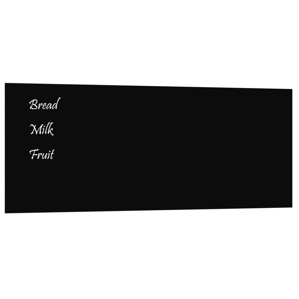 Wall-mounted Magnetic Board Black 39.4"x15.7" Tempered Glass
