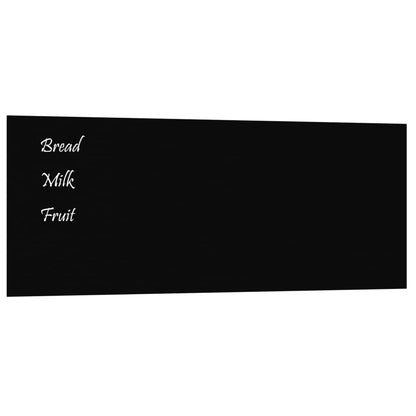 Wall-mounted Magnetic Board Black 39.4"x15.7" Tempered Glass