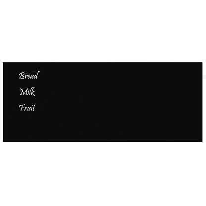 Wall-mounted Magnetic Board Black 39.4"x15.7" Tempered Glass