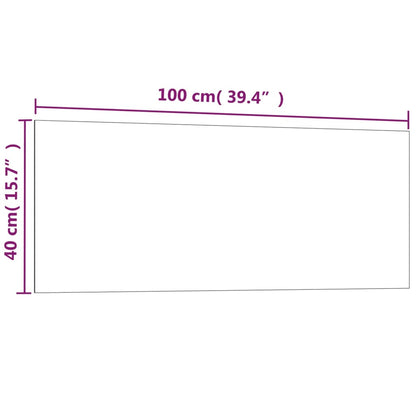Wall-mounted Magnetic Board Black 39.4"x15.7" Tempered Glass