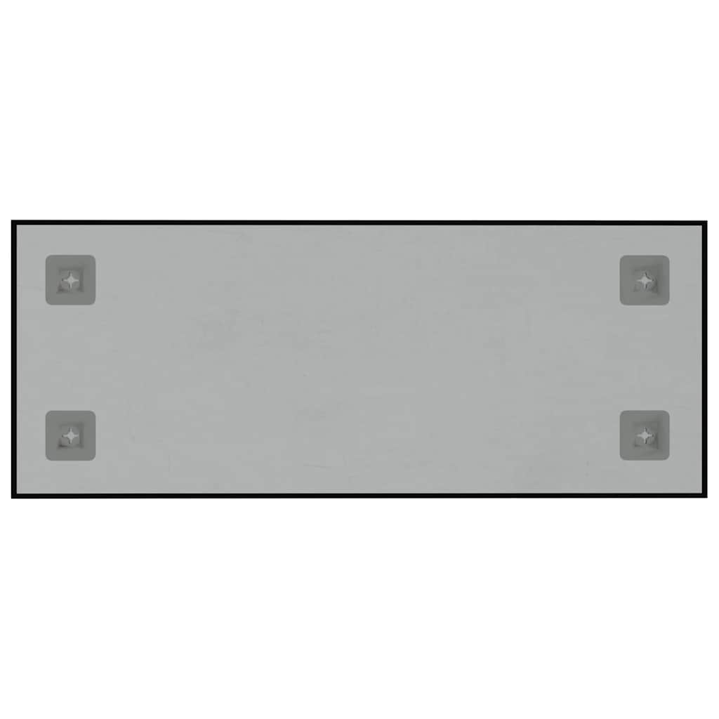Wall-mounted Magnetic Board Black 19.7"x7.9" Tempered Glass