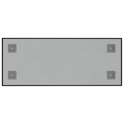 Wall-mounted Magnetic Board Black 19.7"x7.9" Tempered Glass