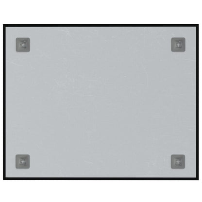 Wall-mounted Magnetic Board Black 19.7"x15.7" Tempered Glass