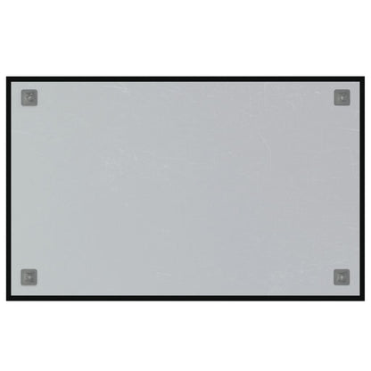 Wall-mounted Magnetic Board Black 31.5"x19.7" Tempered Glass