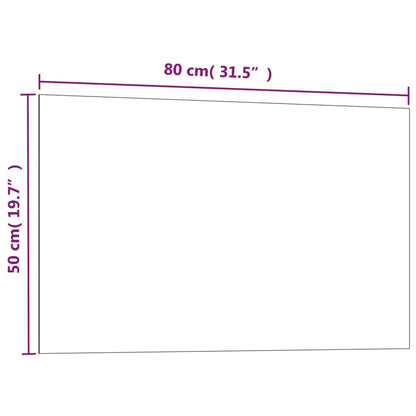 Wall-mounted Magnetic Board Black 31.5"x19.7" Tempered Glass