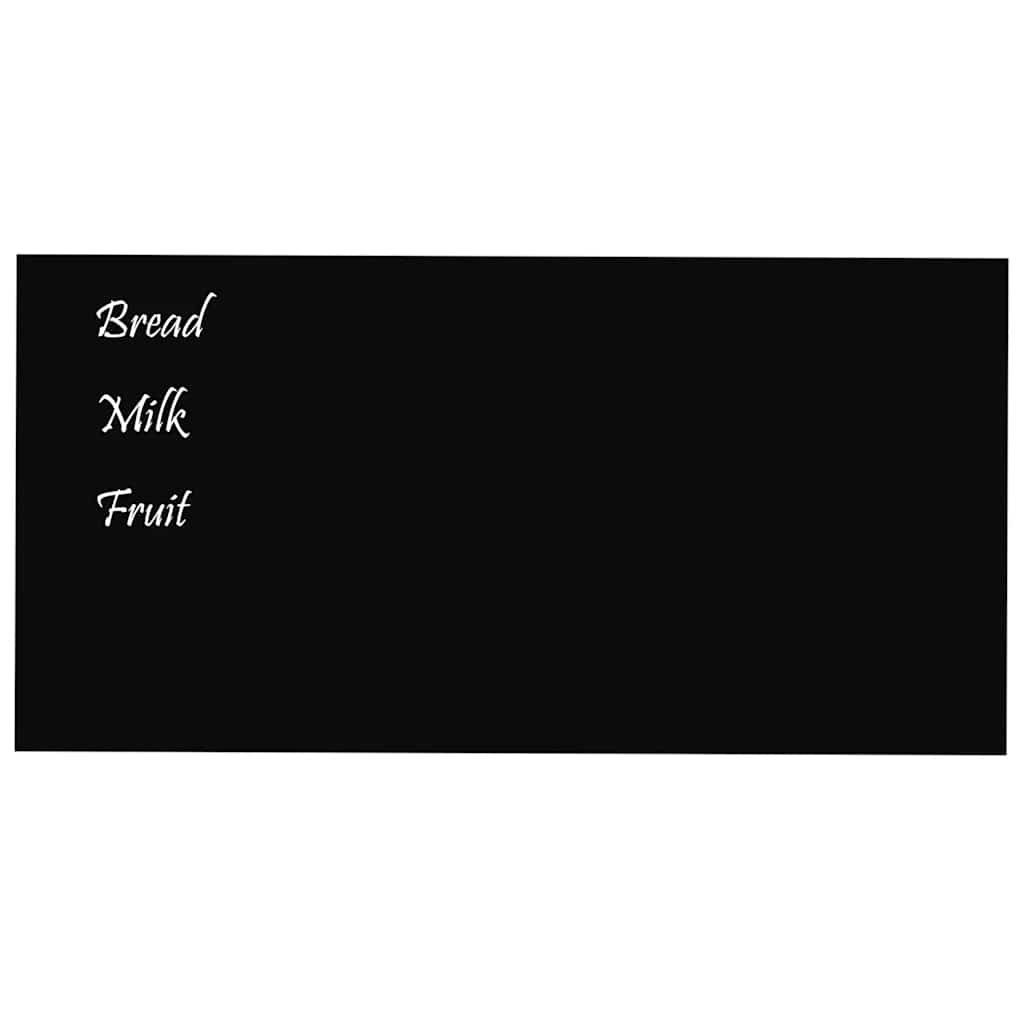 Wall-mounted Magnetic Board Black 39.4"x19.7" Tempered Glass