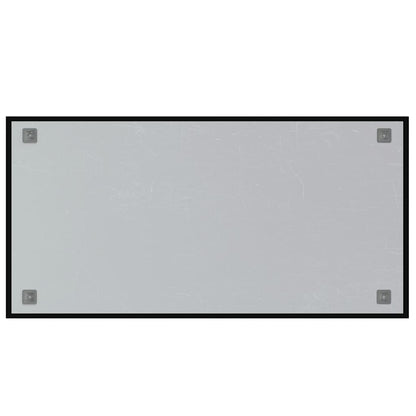 Wall-mounted Magnetic Board Black 39.4"x19.7" Tempered Glass