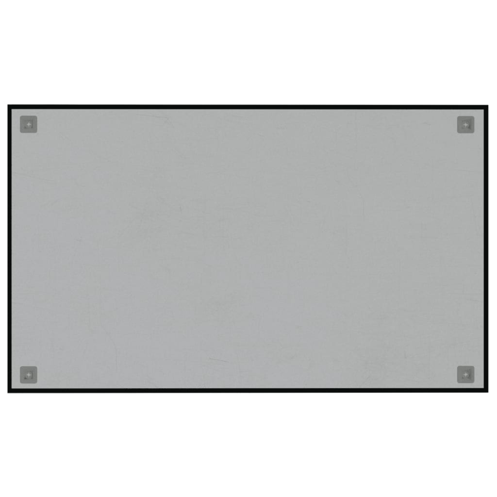 Wall-mounted Magnetic Board Black 39.4"x23.6" Tempered Glass
