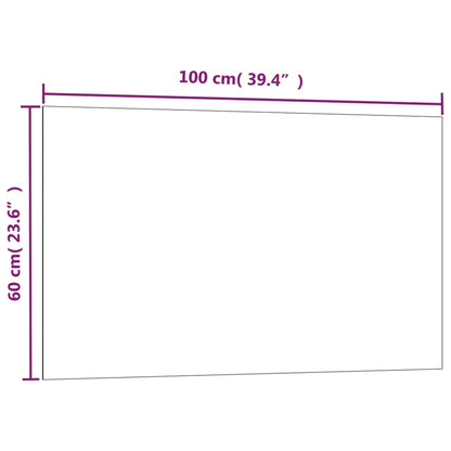 Wall-mounted Magnetic Board Black 39.4"x23.6" Tempered Glass