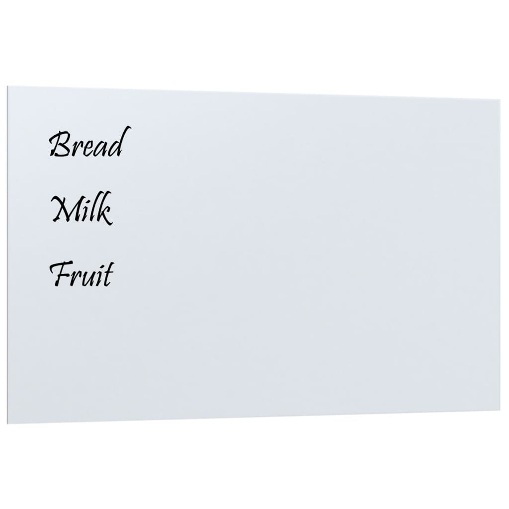 Wall-mounted Magnetic Board White 39.4"x23.6" Tempered Glass