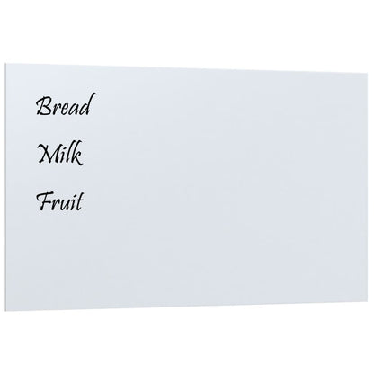 Wall-mounted Magnetic Board White 39.4"x23.6" Tempered Glass