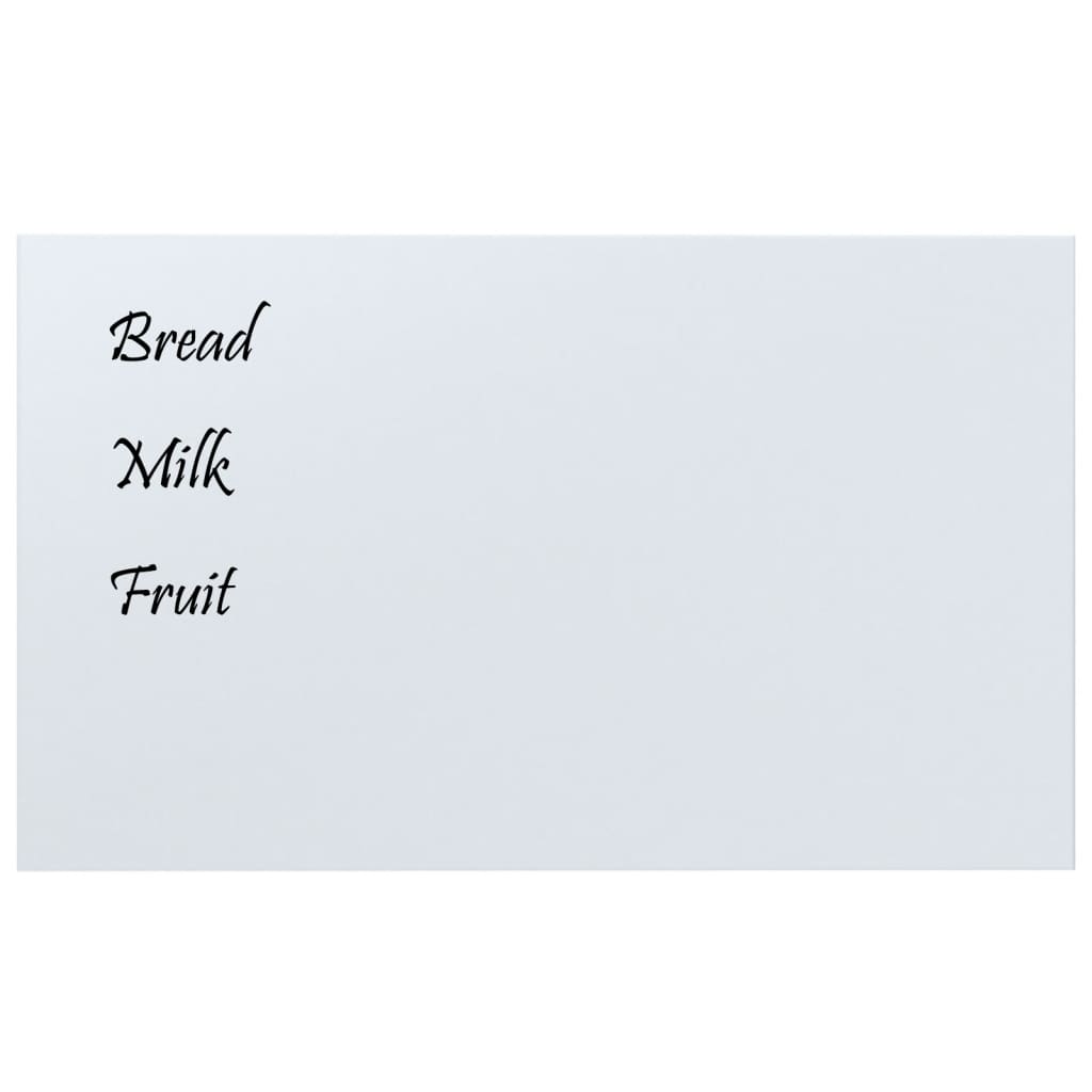 Wall-mounted Magnetic Board White 39.4"x23.6" Tempered Glass