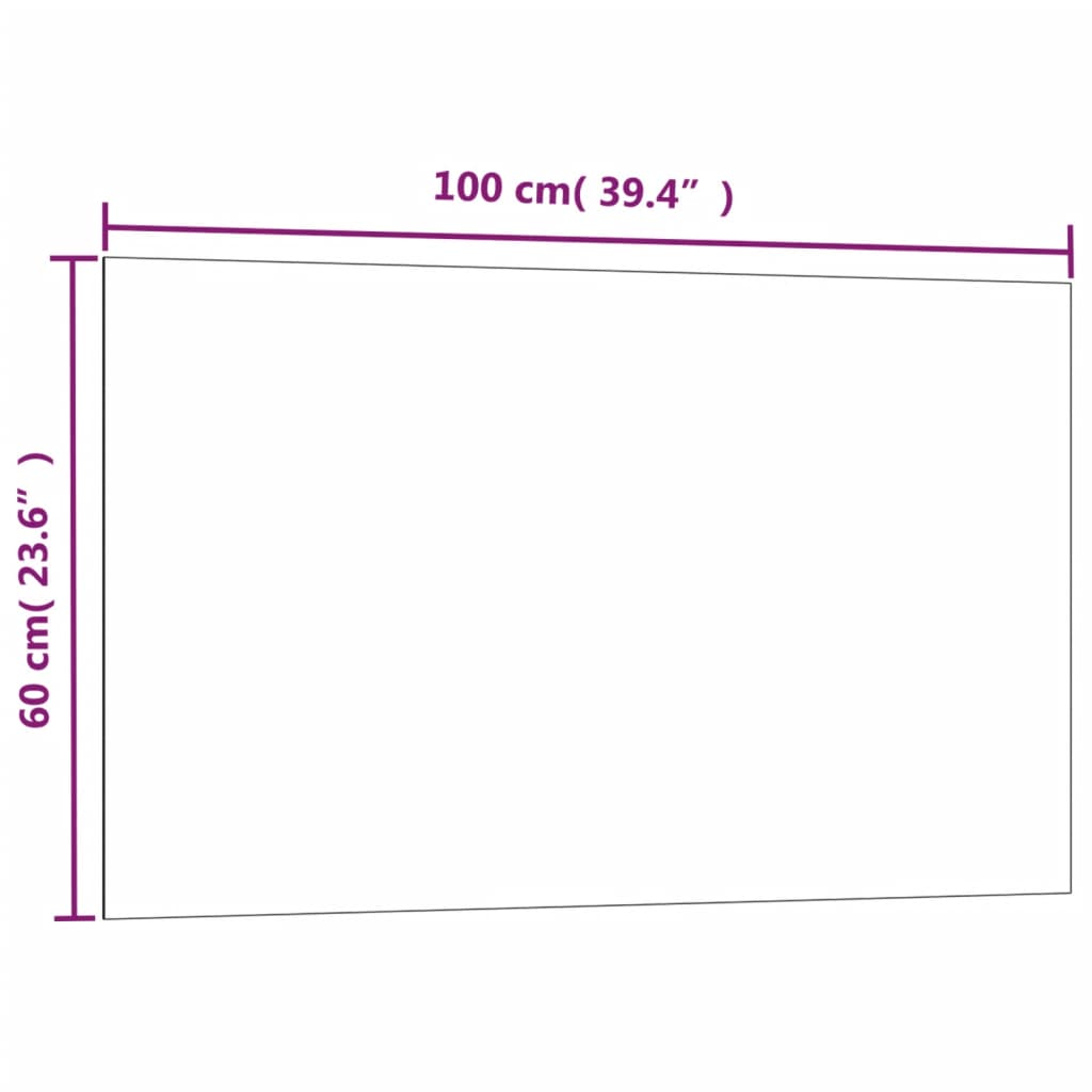 Wall-mounted Magnetic Board White 39.4"x23.6" Tempered Glass