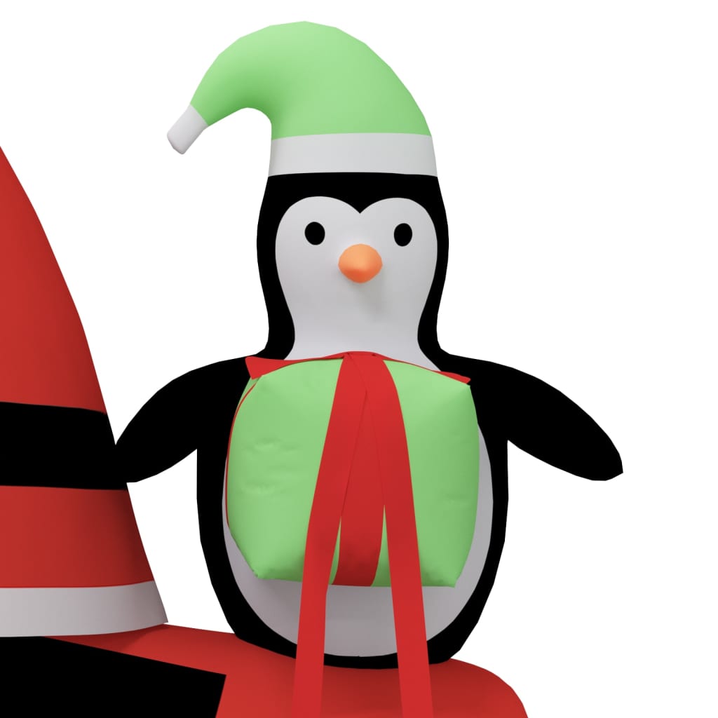 Christmas Inflatable Santa on Motorcycle LED 62.2"