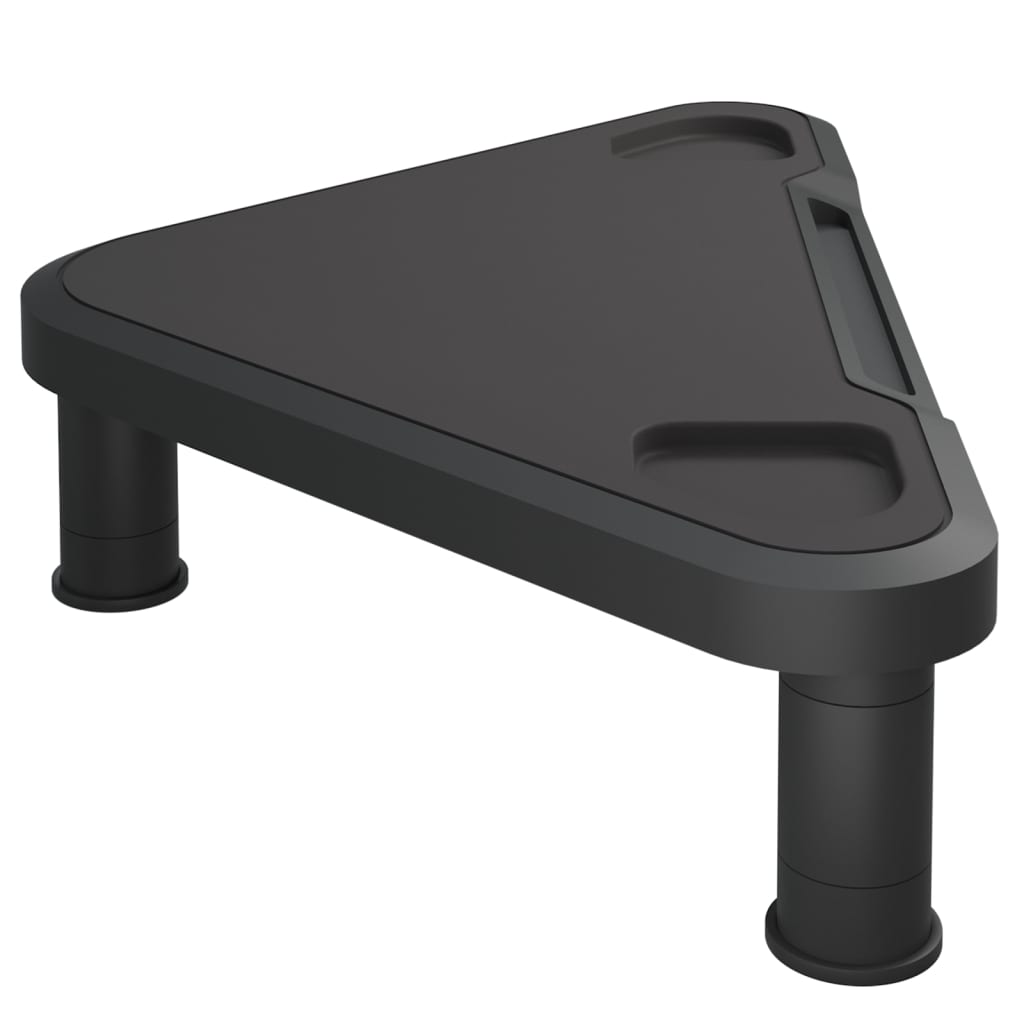 Monitor Stand Black High Impact Polystyrene Height-Adjustable