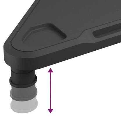 Monitor Stand Black High Impact Polystyrene Height-Adjustable