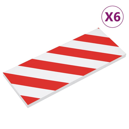 Wall Protectors 6 pcs Red&White 19.7x7.9x0.8" EVA Foam