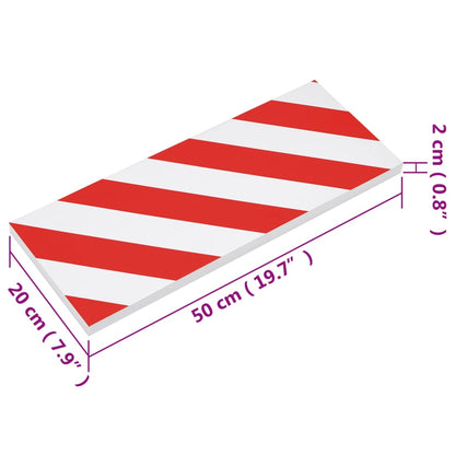 Wall Protectors 6 pcs Red&White 19.7x7.9x0.8" EVA Foam