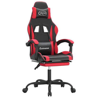 Gaming Chair Black and Red Faux leather, metal, plywood Adjustable