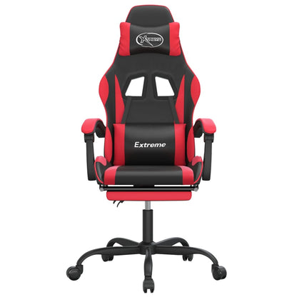 Gaming Chair Black and Red Faux leather, metal, plywood Adjustable