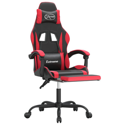Gaming Chair Black and Red Faux leather, metal, plywood Adjustable