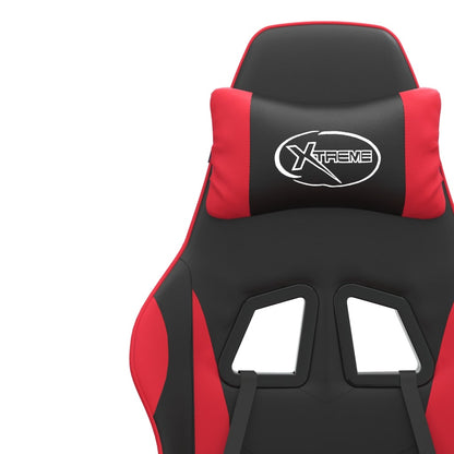 Gaming Chair Black and Red Faux leather, metal, plywood Adjustable