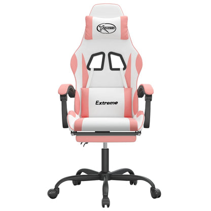 Gaming Chair White and Pink Faux leather, metal, plywood Standard