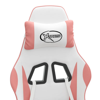 Gaming Chair White and Pink Faux leather, metal, plywood Standard