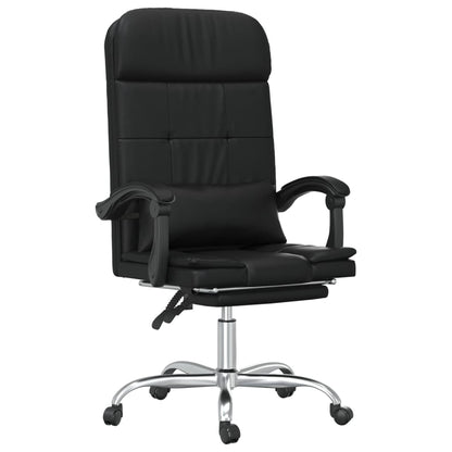 Massage Office Chair Black Faux leather, metal, plywood