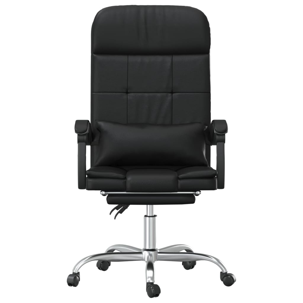 Massage Office Chair Black Faux leather, metal, plywood